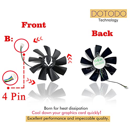 Dotodo 87MM GA92S2H DC12V 0.35A 100MM GAA8S2U 0.45A 4Pin Graphics fan for ZOTAC GAMING GeForce RTX2070 RTX 2070 OC Mini Video Card Cooling Fan (Fan-B-100mm) - Image 3