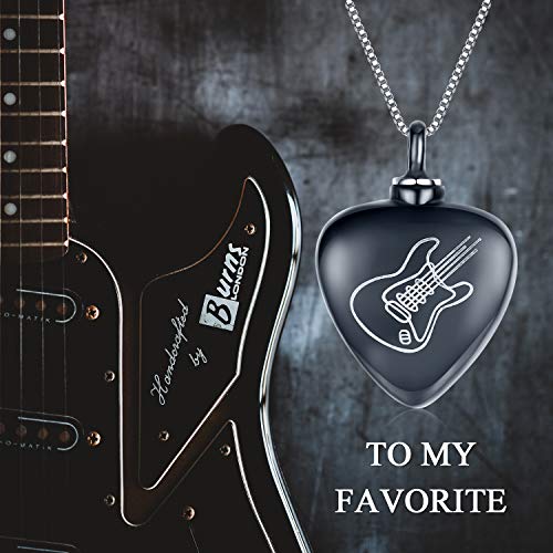 Soulmeet Sterling Silver Cremation Urn Necklace For Ashes Black Guitar Cherish Memories Jewelry To Keep Someone Near To You #TOP5