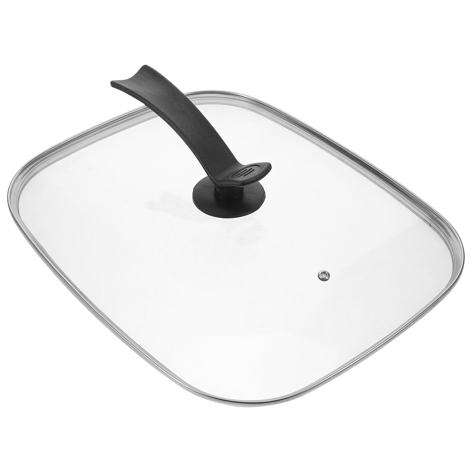 Coperchio di Ricambio per Pentola Rettangolare 29X37 CM in Vetro Temperato con Pomello Antiscottatura Coperchio per Pentola da Cucina Resistente al Calore per Uso Domestico e