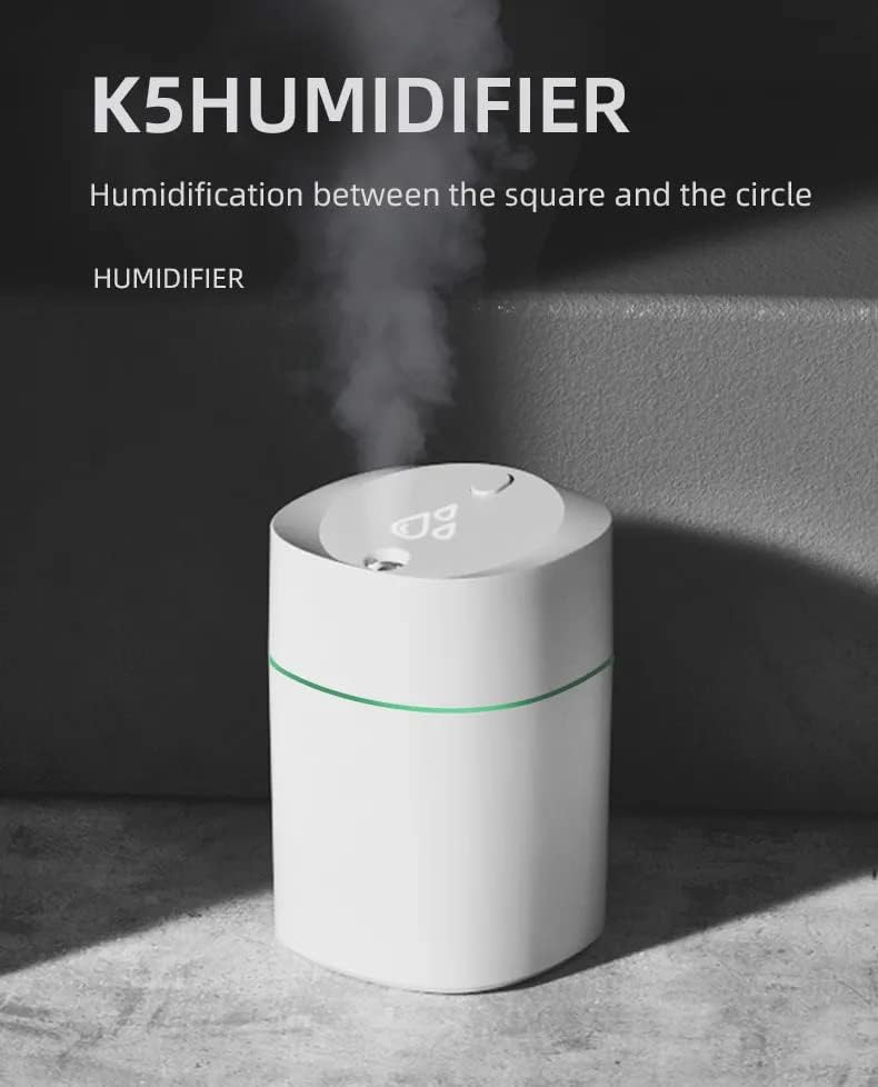 Miniatura 3 de Humidificador pequeño de niebla fría con 1 filtro de repuesto, luz nocturna LED multicolor, mini humidificador de escritorio USB de 6.8 fl oz para