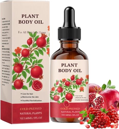 Huile De Pépins De Grenade Bio - Huile De Graines De Grenade Pressée à Froid Pour Le Visage Et Plus Encore - Huile De Rose Musquée - Raffermit Et Régénère- Soin Corporel Antioxydant, 60ml