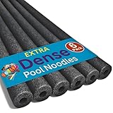 Oodles of Noodles Deluxe Foam Pool Noodles - Pack of 6 - approx. 48 inch x 2.5 inch Hollow Core Foam Tube | Extra Dense, Durable, Buoyant Swim Noodles for Pool, Beach, Crafts, DIY Projects, Insulation