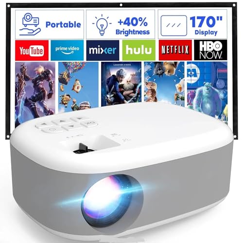 Image of BIGASUO Andriod 5G WiFi Projector Home 4K Support 1080P Smartphone Full Hd Portable Builtin YouTube Other Apps Auto Keystone 4000 Lumens 200 inch Screen Compatible 4K Tv Stick, Multicolor (BGP8)