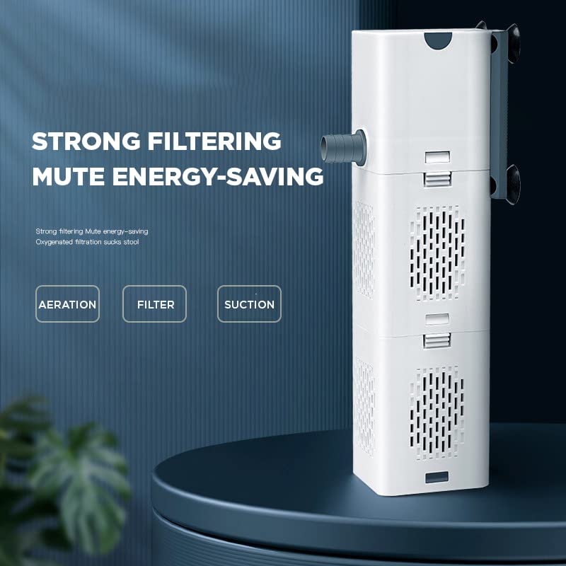 Image of VAYINATO YJY-9200F Submersible 3-in-1 (Filtration, Oxygenation & Circulation) | Mute Water Cycle | Strong Water Flow | Internal Aquarium Filter for Tanks up to 3 Feet