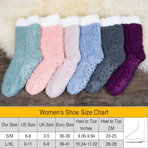 Women's Fuzzy Slipper Socks with Non-slip Grippers, Cozy & Unique Gifts3