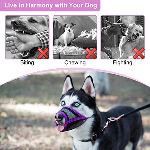 Dog Muzzle, Mesh Muzzle For Small Medium Large Dogs, Soft Dog Muzzle To Prevent Biting Chewing, Drinkable Breathable Adjustable Puppy Muzzle #TOP5