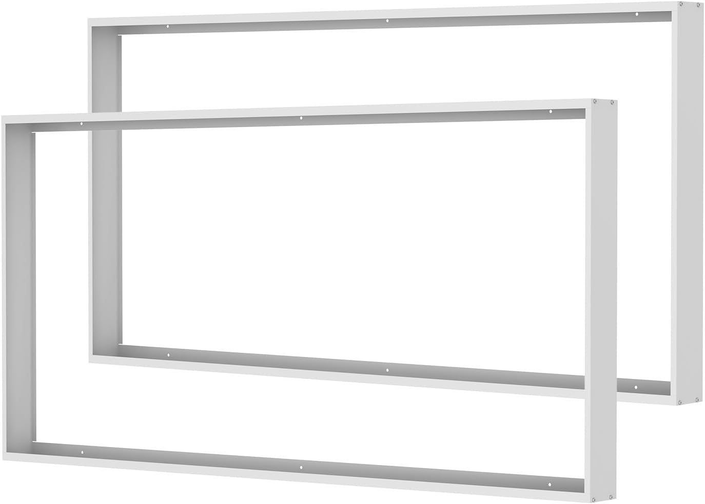 2x4FT Surface Mount Kit, Aluminum Ceiling Mount Bracket Kit for 24"x48" LED Flat Panel Light, Flush Mount Frame for Drop Ceiling Light Fixtures, Surface Frame (2 Pack)