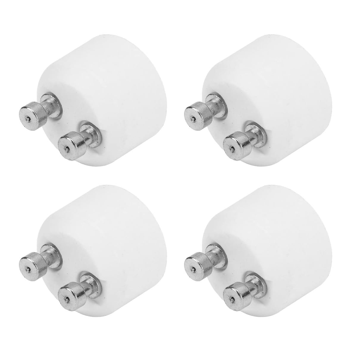 Ieron 4pcs GU10 to MR16 Converter Socket Adapter Base Fireproof PBT Material Copper Touchpad Easy Installation for MR16 Bulbs with GU10 Sockets