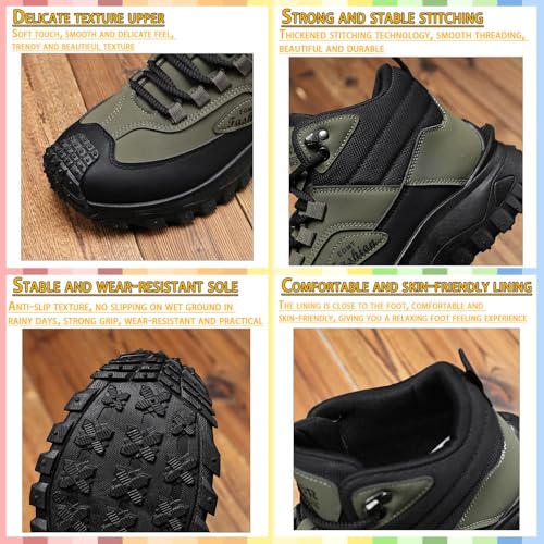 The First Young Shoes Men, Safety Work Orthopedic Hiking Boots, Men'S Outdoor Hiking Boots,Men'S Fashionable Casual Lace Up Walking Shoes3