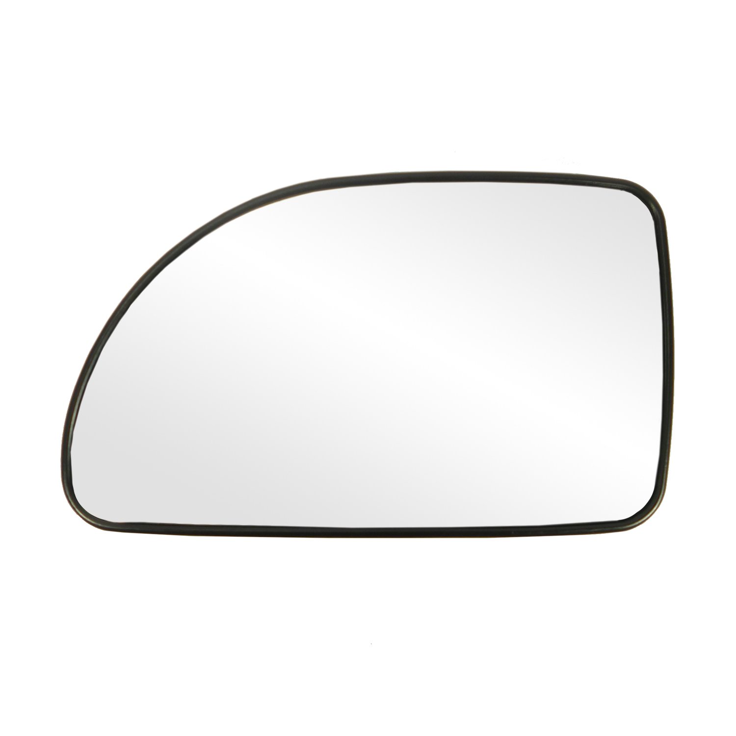 Driver Side Non-heated Mirror Glass w/backing plate, Chevrolet Equinox, Torrent, Saturn Vue, Vue Hybrid, 5" x 8 1/4" x 9 1/16"