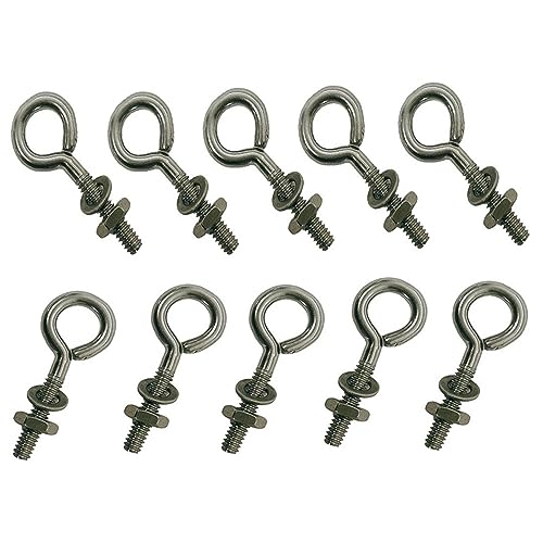 Stainless Steel Marine Boat Turned Eye Bolt Washer WLL 30 Lbs 3/16