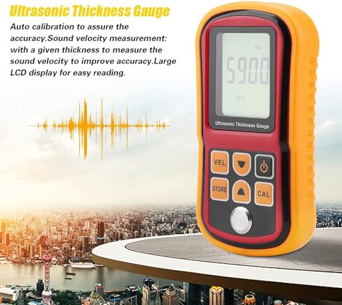Calibrador Digital de Grosor Ultrasónico KEhtu, Instrumento Medidor de Ancho de Acero, Rango 1.2-225mm, Alta Precisión, Pantalla LCD Grande miniatura 2