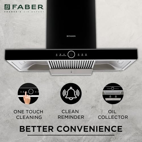 Faber 90cm 1500 m³/hr ThunderBolt Chimney |Steam Clean Technology |Powerful Turbo Speed |SS Oil Collector |Silent Hood (52dB)|5Yrs Product,12Yrs... - Image 2