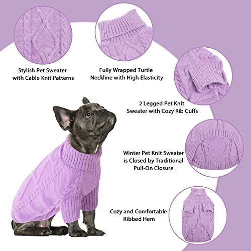 Image of Queenmore XL Dog Sweater,Turtleneck Dog Christmas Sweater for Dog Girl Boy
