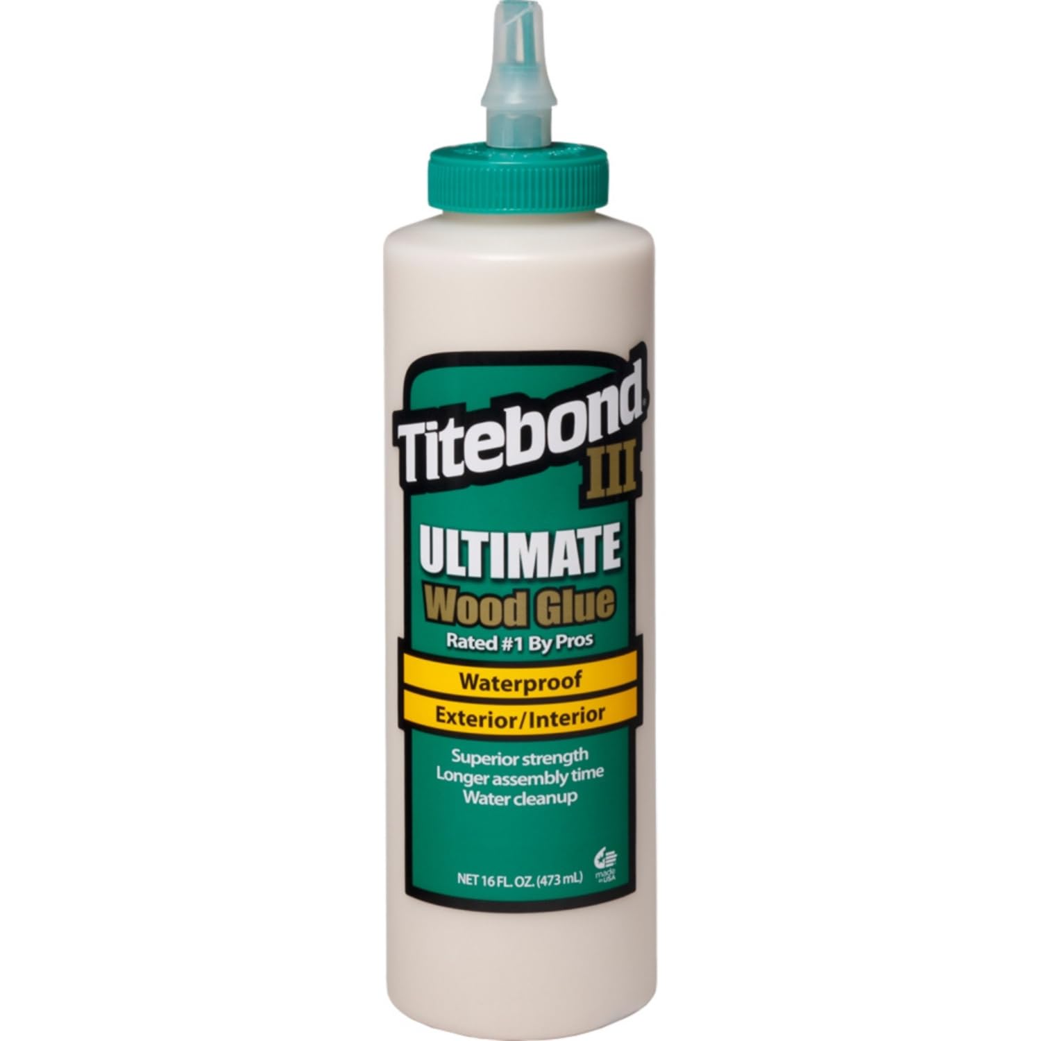 Titebond Ultimate II - Colla per legno per interni ed esterni, impermeabile, 3,8 l + Titebond Ultimate III Colla per legno 473 ml