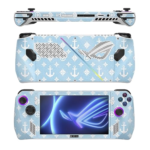 Image of MightySkins Glossy Glitter Skin Compatible with Asus ROG Ally - Baby Blue Designer | Protective, Durable High-Gloss Glitter Finish | Easy to Apply