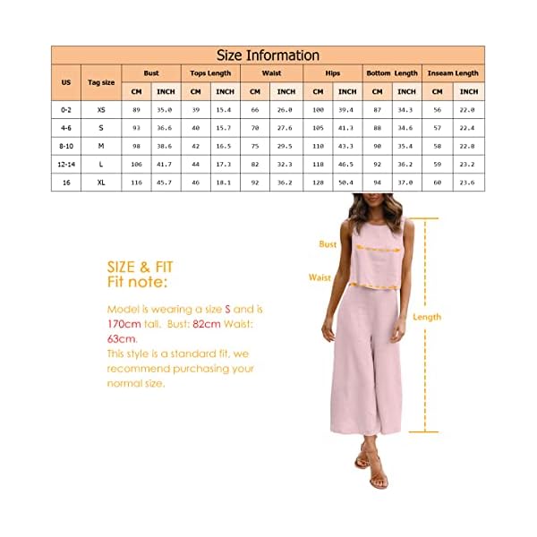 ROYLAMP Women's Summer 2 Piece Outfits Round neck Crop Basic Top Cropped Wide Leg pants Set Jumpsuits - Image 7