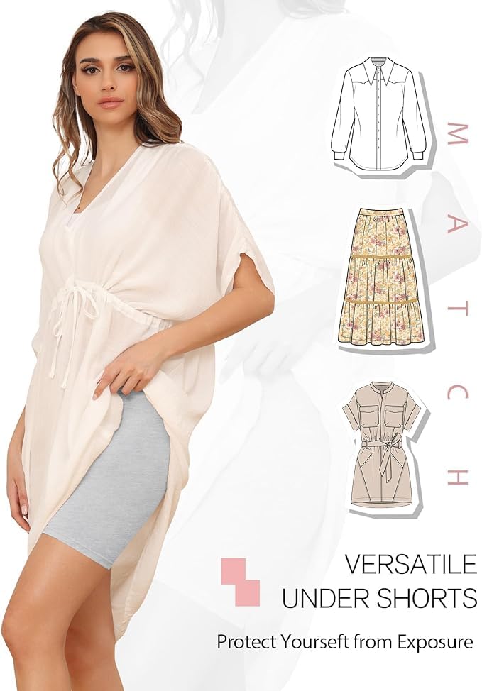 Image of DIVING DEEP Womens Slip Shorts for Under Skirt Shorts for Women & Girls High Waisted Women's Shorts | Stretchable Skin Fit Shorties Tights for Women & Girls | Cycling Shorts for Women