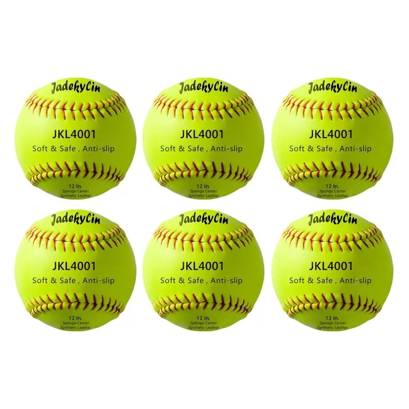 Jadekylin 11 & 12 Inch Soft Safety Softball - Ideal for Practice, Training & Recreational Use