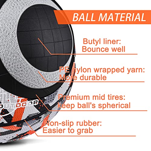 Kids Basketball Size 3(22"),Youth Basketballs Size 5(27.5")For Play Games Indoor Backyard Outdoor Park Beach & Pool, Beginner Training Basketball #TOP2