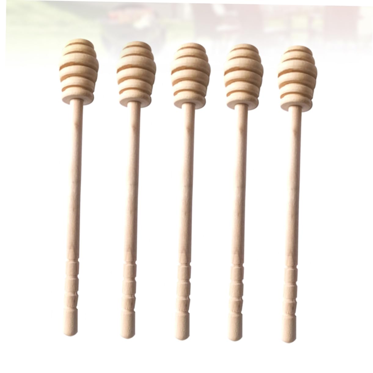 HOLIDYOYO 10pcs Stirring Spoon Honey Scoopers for Jars Coffee Stir Sticks Wood Spoon Mixing Spoon re-usable