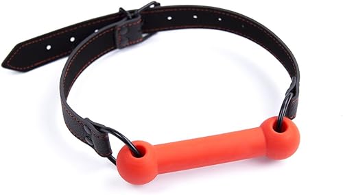 Miniatura 5 de CLROY Juguetes de piel sintética con boca abierta y barra de silicona restricciones de esclavitud mordedura mordedura mordedura juguetes sexuales