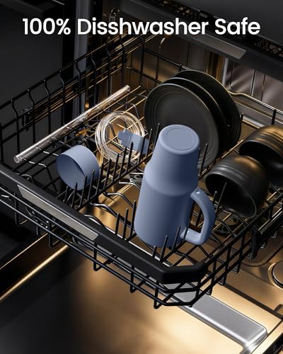 Image of Renoj Insulated Mug 100% Leak Proof Insulated Water Bottle for Iced Coffee & Hot Drinks - Fits Car Cup Holder, Ideal Gift, 2 Straws & Silicone Boot - SnapShift Pink 40 oz