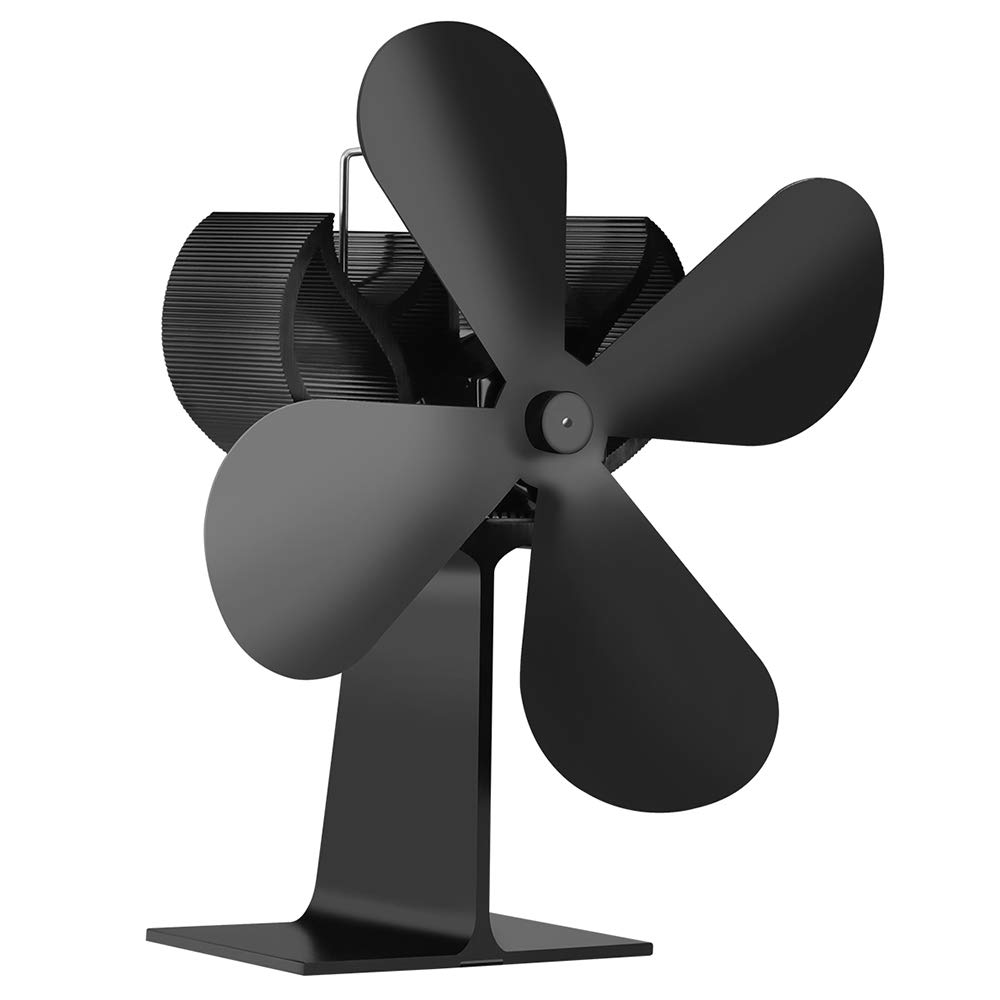 Ventole efficienti di distribuzione del calore del ventilatore del camino domestico a 4 pale