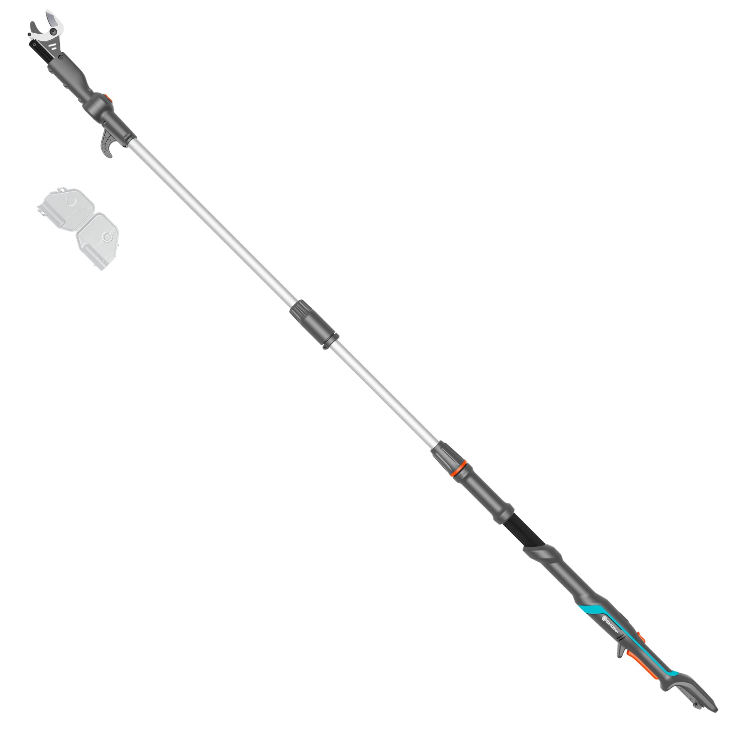 Gardena Akku-Teleskop-Baumschere HighCut 250/18V P4A ohne Akku: Astschere mit Teleskopstiel für Zweige in bis zu 4 m Höhe,schwenkbarer Schneidkopf, ergonomischer Griff, LED-Anzeige (14774-55)