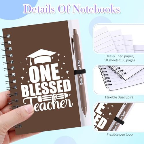 LemonRoad 36 Pcs Bulk Teacher Appreciation Gifts - 16 oz Plastic Coffee Cups with Lids, Notebooks & Pens for Mentors and Educators - Image 4