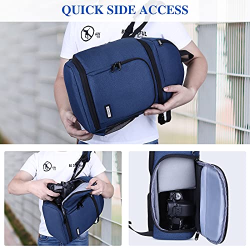 BAIGIO Kameratasche Wasserdicht Kamera Sling Rucksack Spiegelreflexkamera Schultertasche für DSLR SLR Kamera Objektiv… – Bild 4