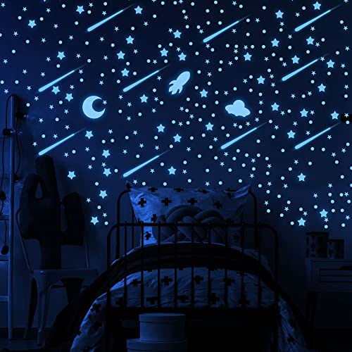 Vinilos decorativos de estrellas que brillan en la oscuridad para pared y techo