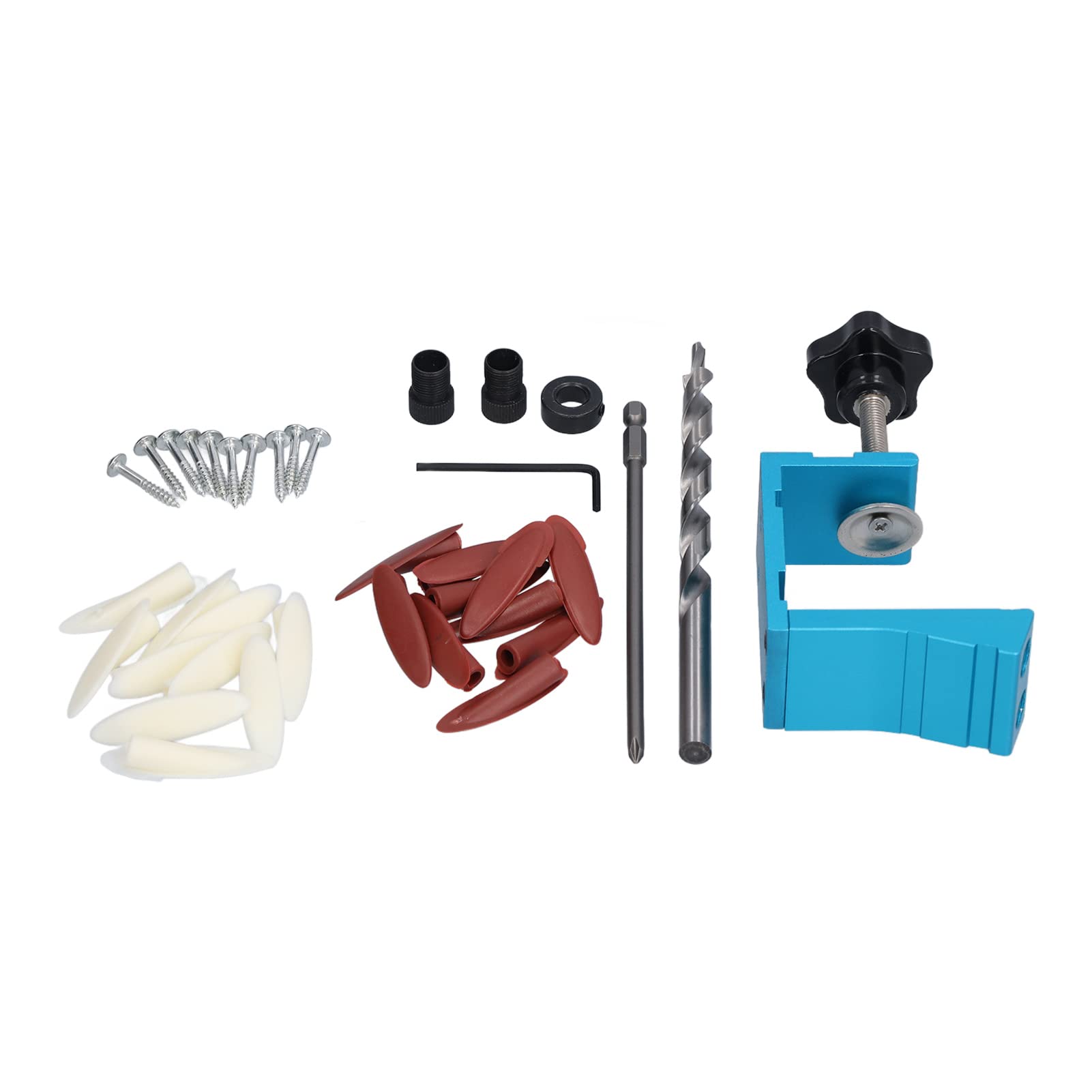 Juego de posicionador de agujeros oblicuos - Kit de plantilla de aleación de aluminio para carpintería - Accesorio esencial para perforación precisa
