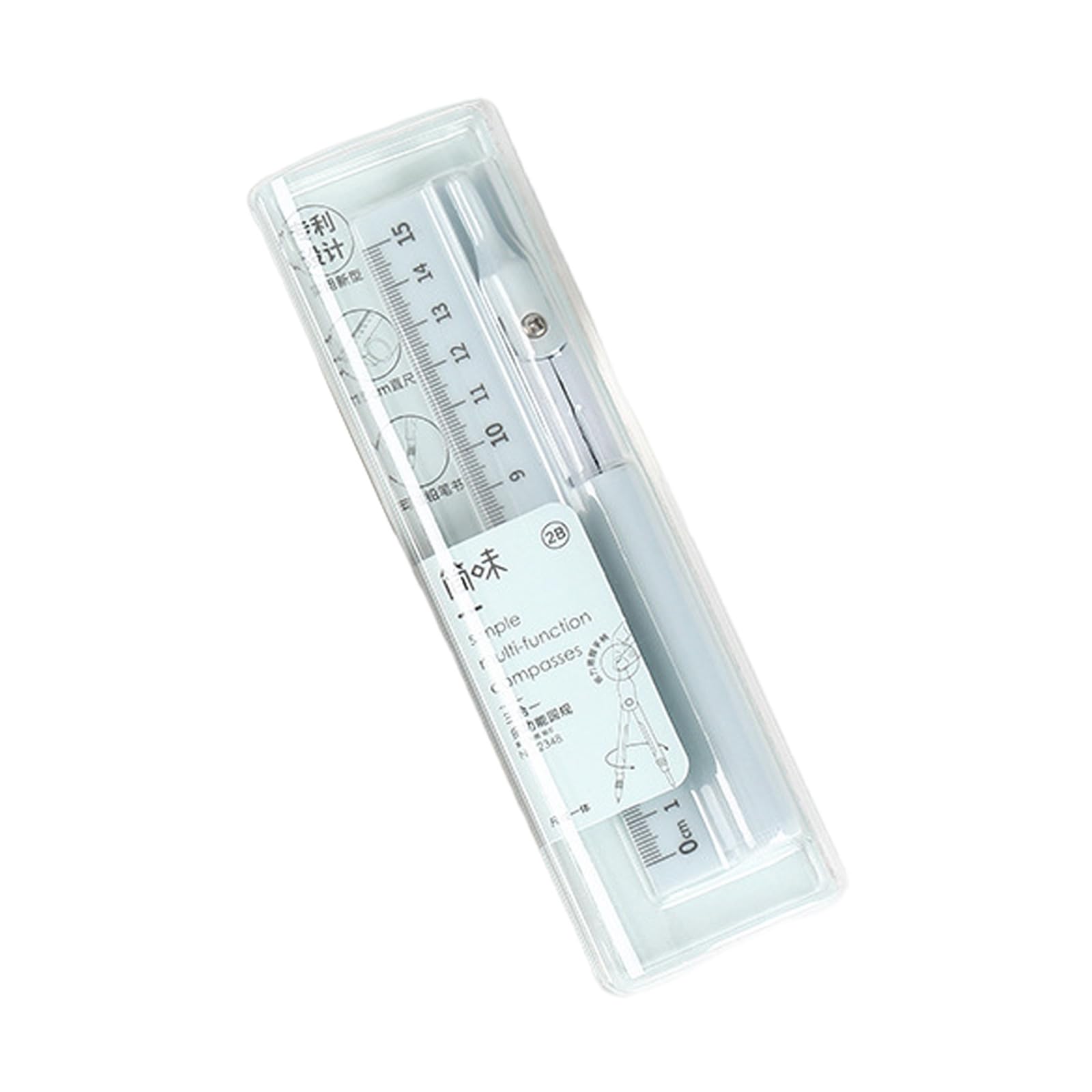 Hsioluted Blue 3 In 1 Multifunctional Compasses Ruler And Pencil Multitool For Students Engineers And Artists Multipurpose Drawing Tool Straight Ruler With Pencil