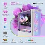 STGAubron Gaming PC Computer Desktop, GeForce GTX 1660 Ti 6G, Intel Core I7 up to 3.9 GHz, 16G RAM, 512G SSD, WiFi, BT 5.0, RGB Fan x 6, RGB BT Sound Bar, Windows 10 Home, White - Image 5