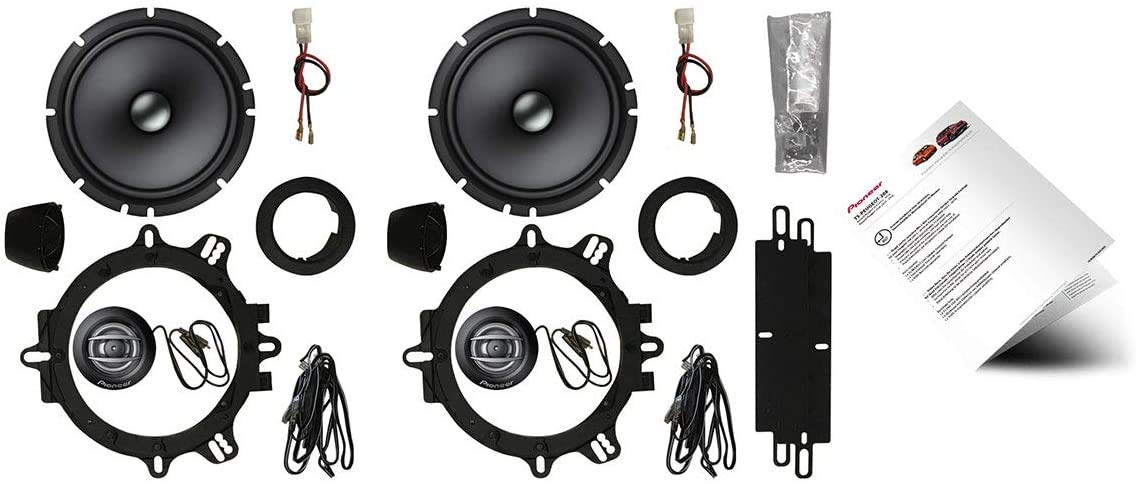 PIONEER TS-Peugeot-208 sistema di altoparlanti a 2 vie per automobili (350 W), 16.5 cm, sistema di altoparlanti Plug & Play per Peugeot 208 anno di costruzione dal 2012 al 2019