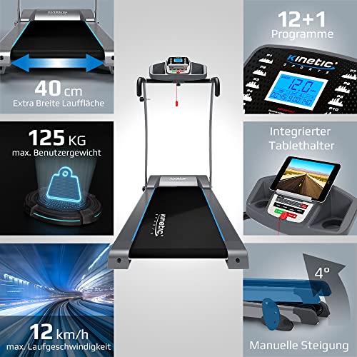 Kinetic Sports KST3100FX Laufband klappbar | elektrisch 1100 Watt leiser Elektromotor | 12 Programme | bis 125 kg | GEH… – Bild 4