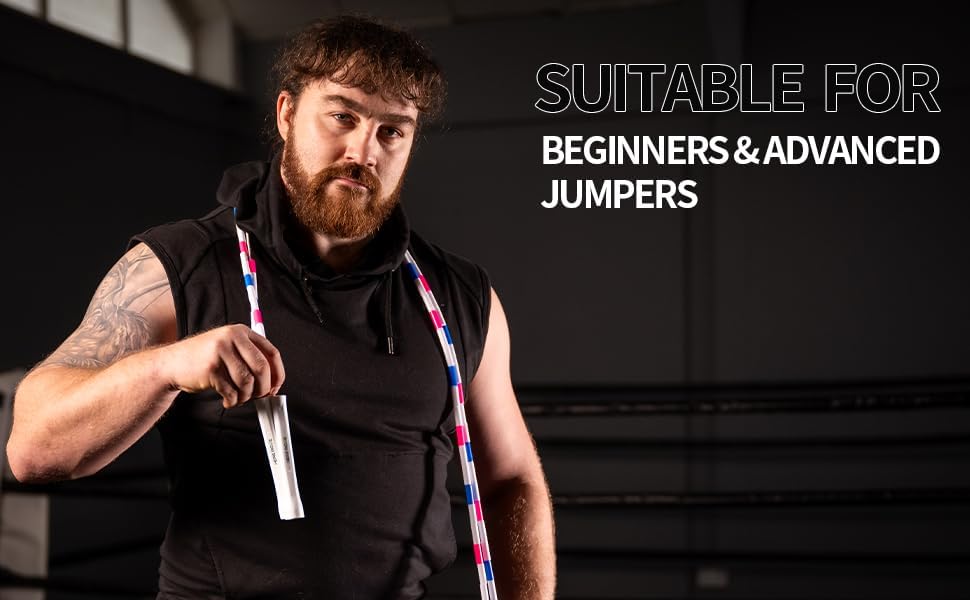 Miniatura 6 de hererope - Cuerda de saltar ajustable con cuentas para adultos, niños, cuerda de saltar con cuentas de 10 pies con asas irrompibles y cuentas