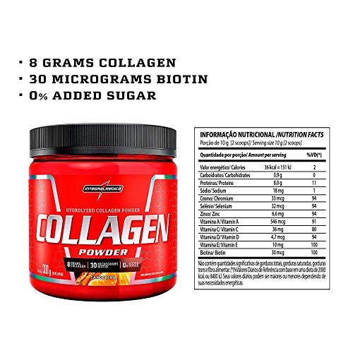 Collagen Powder 300g Integralmedica - Tangerina