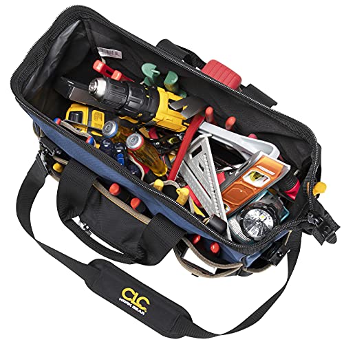 Custom Leathercraft CLC Work Gear PB1563 16" Molded Base Bigmouth Tote Tool Bag - Image 3