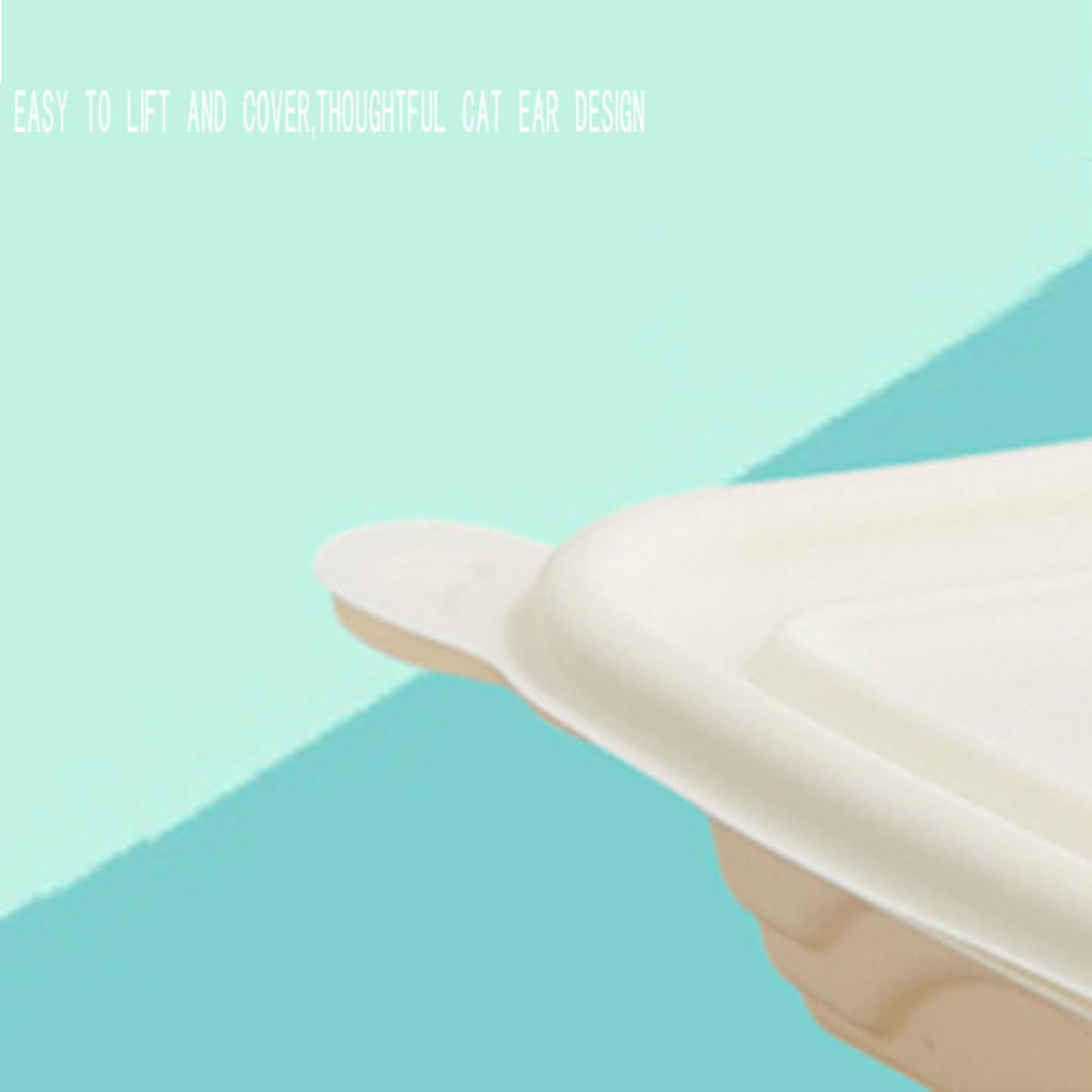 50 recipientes compostables para llevar, recipientes de alta calidad para llevar, 3 compartimentos