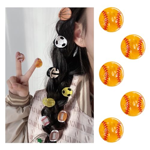 Pinzas de pelo con forma de béisbol para niñas