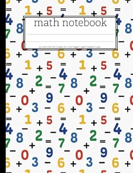 Paperback Math Notebook: ¾ Inch Large Grid Graph Paper Composition Notebook for Elementary Grades K-2 Book