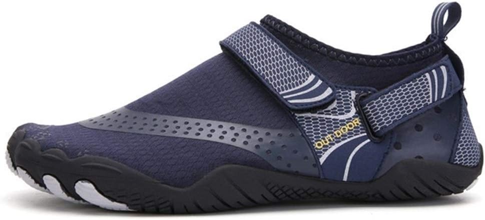 Elastic Quick Dry Aqua Shoes Plus Size Nonslip Sneakers Women Men Water Shoes Breathable Footwear Light Surfing Beach Sneakers Gaodpz (Color : A Blue, Size : 9)