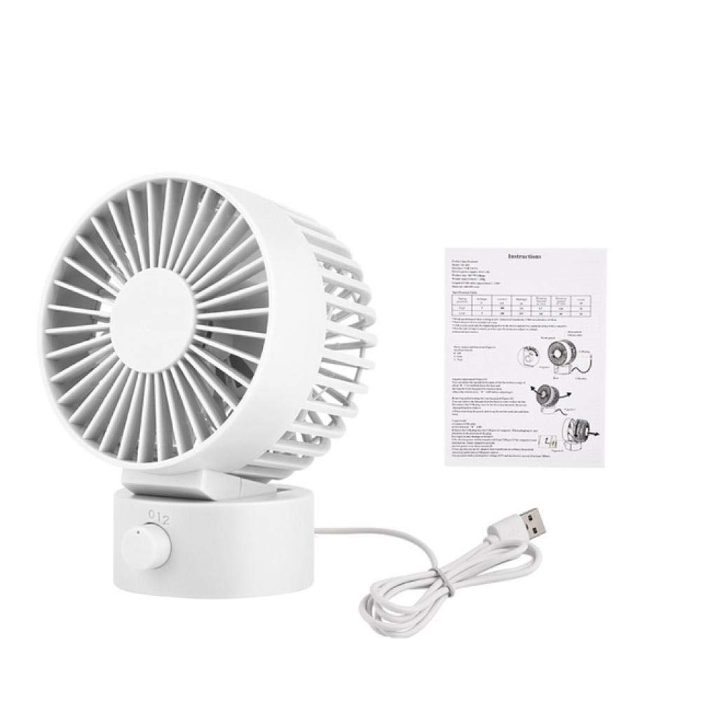 Ventilateur de bureau USB à 2 vitesses vent réglable et inclinaison ergonomique