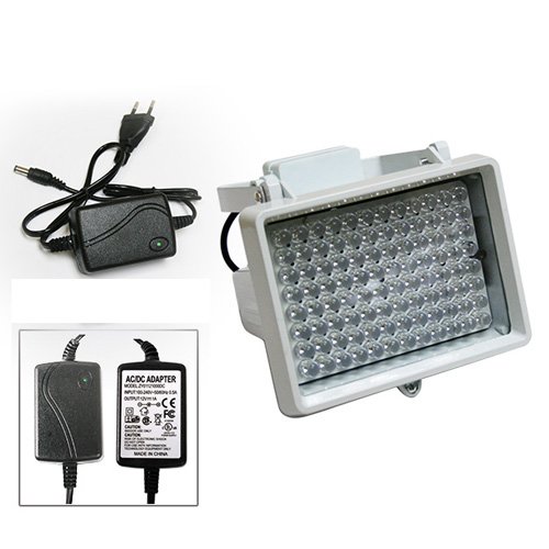 Baode Foco de Infrarrojos IR Led Infrarrojo Foco Infrarrojo para Cámara 16W 60°+Fuente de alimentación