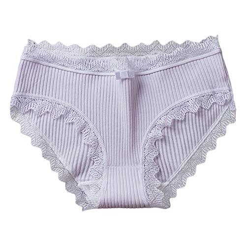 Logotipo de letra personalizado Tangas a rayas de cintura baja sin mostrar Bikini Tangas personalizadas Ropa interior para mujer Bragas Tanga de algodón, morado, M