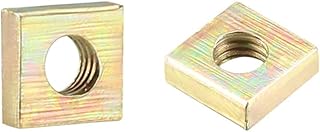 uxcell Square Nuts, M3x5.5mmx2mm Yellow Zinc Plated Metric Coarse Thread Assortment Kit, 100 Pcs