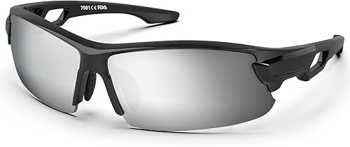 Miniatura 27 de BEACOOL Polarized Sports Sunglasses for Men Women Youth Baseball Cycling Running Driving Fishing Golf Motorcycle TAC Glasses Negro Azul,Negro