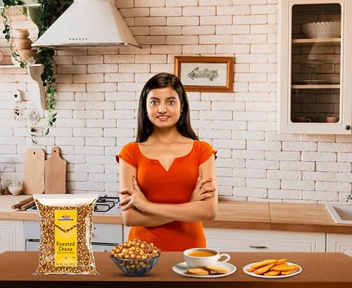 Rani Roasted Chana (Chickpeas) Plain Flavor 14oz (400g) ~ All Natural | Vegan | No Preservatives | Gluten Friendly | Indian Origin | Great Snack, Ready to Eat